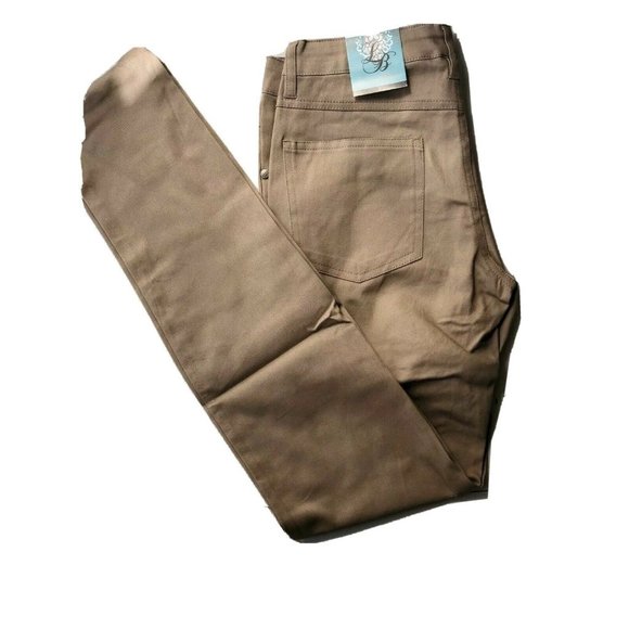 Hybrid & Company Khaki Cotton Skinny Jeggings 7 - Picture 7 of 9